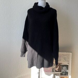 Free People oversized long Turtle neck sweater